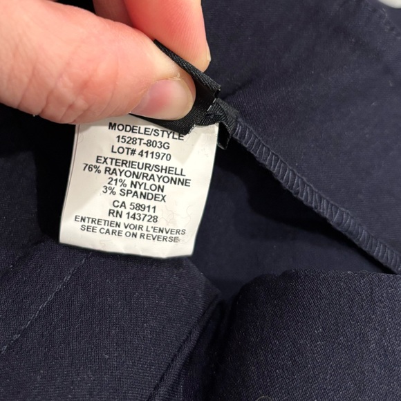 Tribal Pants Women Navy Pull On Bootcut Stretch Waist Trouser Size 8 - Picture 2 of 6